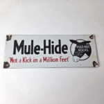 Vintage Mule Hide Roof Porcelain Sign – Auto Gas Service Garage Shop Sign - Image 14