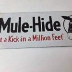 Vintage Mule Hide Roof Porcelain Sign – Auto Gas Service Garage Shop Sign - Image 4