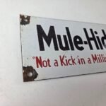 Vintage Mule Hide Roof Porcelain Sign – Auto Gas Service Garage Shop Sign - Image 5