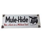 Vintage Mule Hide Roof Porcelain Sign – Auto Gas Service Garage Shop Sign