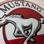 Vintage Mustang Oil Porcelain Sign – Advertising Gasoline Sign - Image 5