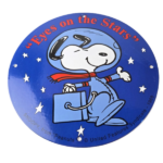 Vintage NASA Meatball Sign – Space Shuttle Snoopy Astronaut Porcelain Gas Sign - Image 2