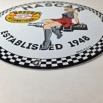 Vintage Nascar Sign – Spark Plug Pin Gas Pump Porcelain Sign - Image 10