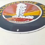 Vintage National Park Sign – Yellowstone Old Faithful Gas Pump Porcelain Sign - Image 10