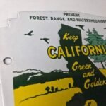 Vintage National Park Sign – Yosemite California Gas Pump Porcelain Sign - Image 5
