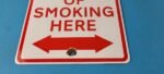 Vintage No Smoking Sign – Gas Warning Caution Porcelain Sign - Image 12