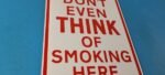 Vintage No Smoking Sign – Gas Warning Caution Porcelain Sign - Image 6