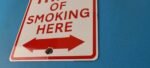 Vintage No Smoking Sign – Gas Warning Caution Porcelain Sign - Image 10