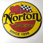 Vintage Norton Motorcycles Sign – Porcelain Automobiles Mechanic Gas Pump Sign - Image 15
