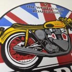 Vintage Norton Motorcycles Sign – Porcelain Automobiles Mechanic Gas Pump Sign - Image 5