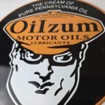 Vintage Oilzum Motor Oils Sign – Pure Pennsylvania Porcelain Gas Pump Sign - Image 4