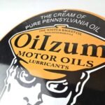 Vintage Oilzum Motor Oils Sign – Pure Pennsylvania Porcelain Gas Pump Sign - Image 8