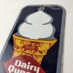 Vintage Old Dairy Queen Sign – Porcelain Diner Gas Pump Sign - Image 12