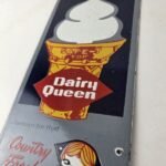 Vintage Old Dairy Queen Sign – Porcelain Diner Gas Pump Sign - Image 13