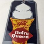 Vintage Old Dairy Queen Sign – Porcelain Diner Gas Pump Sign - Image 3
