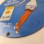 Vintage Old Gold Cigarette Sign – Porcelain Tobacco Gas Pump Plate Sign - Image 10