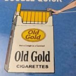 Vintage Old Gold Cigarette Sign – Porcelain Tobacco Gas Pump Plate Sign - Image 3