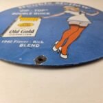 Vintage Old Gold Cigarette Sign – Porcelain Tobacco Gas Pump Plate Sign - Image 6