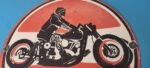 Vintage Old School Bikers Sign – Motorcycle Gasoline Service Pump Porcelain Sign - Image 13