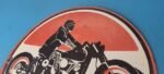 Vintage Old School Bikers Sign – Motorcycle Gasoline Service Pump Porcelain Sign - Image 8