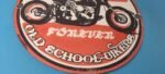 Vintage Old School Bikers Sign – Motorcycle Gasoline Service Pump Porcelain Sign - Image 7