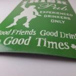 Vintage Olde Irish Pub Sign – Large Bar Diner Porcelain Shamrock Gas Pump Sign - Image 11