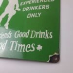 Vintage Olde Irish Pub Sign – Large Bar Diner Porcelain Shamrock Gas Pump Sign - Image 10