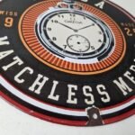 Vintage Omega Watches Sign – Matchless Merits Store Display Gas Porcelain Sign - Image 11