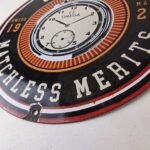 Vintage Omega Watches Sign – Matchless Merits Store Display Gas Porcelain Sign - Image 14