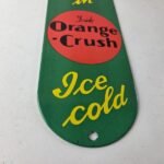 Vintage Orange Crush Sign – Drink Ice Cold Porcelain Come In Gas Pump Soda Sign - Image 11