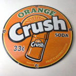 Vintage Orange Crush Sign – Fruit Flavored Beverage Gas Station Porcelain Sign - Image 15