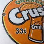 Vintage Orange Crush Sign – Fruit Flavored Beverage Gas Station Porcelain Sign - Image 6