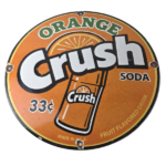 Vintage Orange Crush Sign – Fruit Flavored Beverage Gas Station Porcelain Sign - Image 2