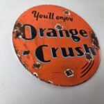 Vintage Orange Crush Sign – Soda Drink Carbonated Porcelain Gas Oil Pump Sign - Image 6