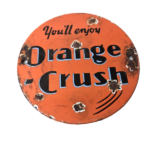 Vintage Orange Crush Sign – Soda Drink Carbonated Porcelain Gas Oil Pump Sign - Image 2