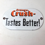 Vintage Orange Crush Sign – Tastes Better Gas Pump Soda Porcelain Sign - Image 15