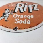 Vintage Orange Soda Sign – Ritz Drink Carbonated Porcelain Gas Oil Pump Sign - Image 10