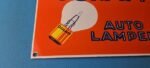 VINTAGE OSRAM PORCELAIN GAS ELECTRIC AUTO LAMPEN GAS SERVICE STATION PUMP SIGN - Image 7