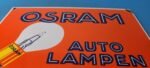 VINTAGE OSRAM PORCELAIN GAS ELECTRIC AUTO LAMPEN GAS SERVICE STATION PUMP SIGN - Image 12