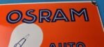 VINTAGE OSRAM PORCELAIN GAS ELECTRIC AUTO LAMPEN GAS SERVICE STATION PUMP SIGN - Image 3