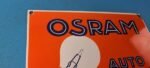 VINTAGE OSRAM PORCELAIN GAS ELECTRIC AUTO LAMPEN GAS SERVICE STATION PUMP SIGN - Image 5