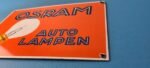 VINTAGE OSRAM PORCELAIN GAS ELECTRIC AUTO LAMPEN GAS SERVICE STATION PUMP SIGN - Image 10