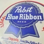 Vintage Pabst Blue Ribbon Beer Porcelain Sign – Ribbon Badge Logo Sign - Image 4