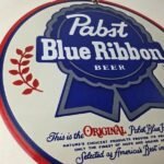 Vintage Pabst Blue Ribbon Beer Porcelain Sign – Ribbon Badge Logo Sign - Image 6