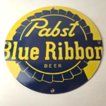 Vintage Pabst Blue Ribbon Sign – Alcohol Beer Brewing Gas Pump Porcelain Sign - Image 15