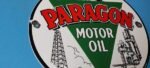 VINTAGE PARAGON GASOLINE PORCELAIN GAS SERVICE STATION REFINERY PUMP PLATE SIGN - Image 6