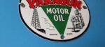 VINTAGE PARAGON GASOLINE PORCELAIN GAS SERVICE STATION REFINERY PUMP PLATE SIGN - Image 7