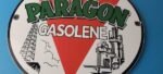 Vintage Paragon Gasoline Sign – Porcelain Service Gas Pump Sign - Image 12
