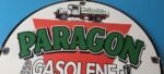 Vintage Paragon Gasoline Sign – Porcelain Service Gas Pump Sign - Image 13