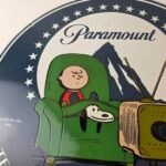 Vintage Paramount Television Sign – TV Snoopy Porcelain Gas Sign - Image 3